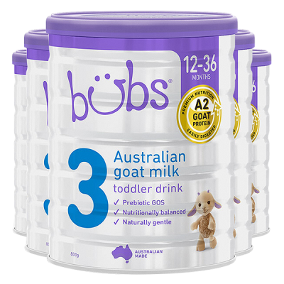 【新西兰直邮】贝儿bubs婴儿羊奶粉3段原装原罐婴幼儿宝宝配方奶粉三段*6罐